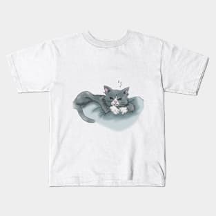 Sleepy Kitty Kids T-Shirt